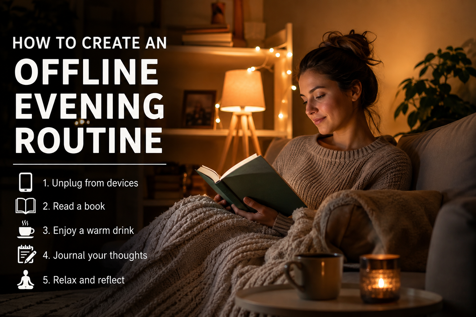 how to create an offline evening routine